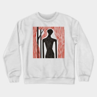 Abstract Lino Cut Crewneck Sweatshirt